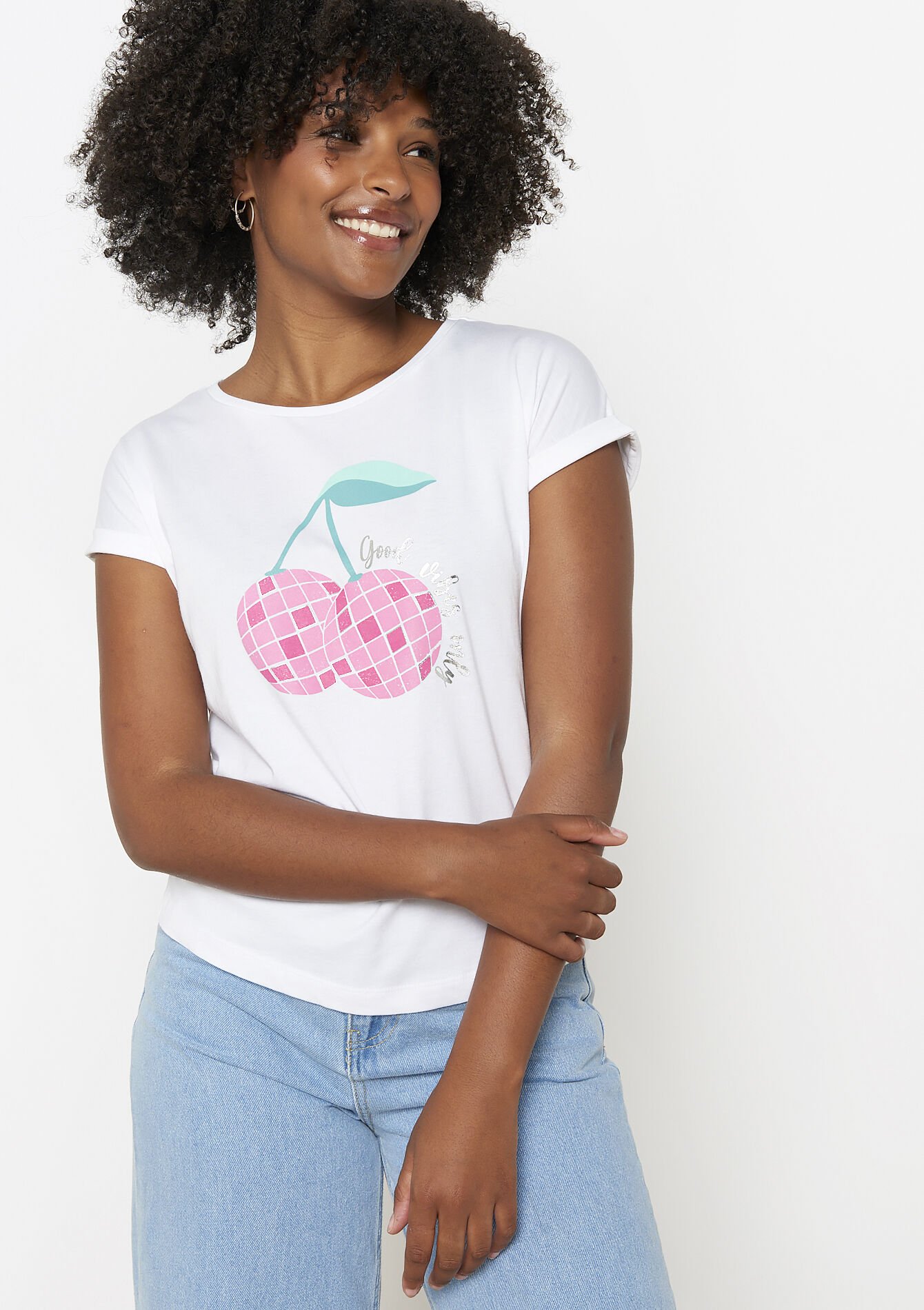 T-shirt met artwork, T-shirt met artwork - WHITE POWDER - 02301643_2514