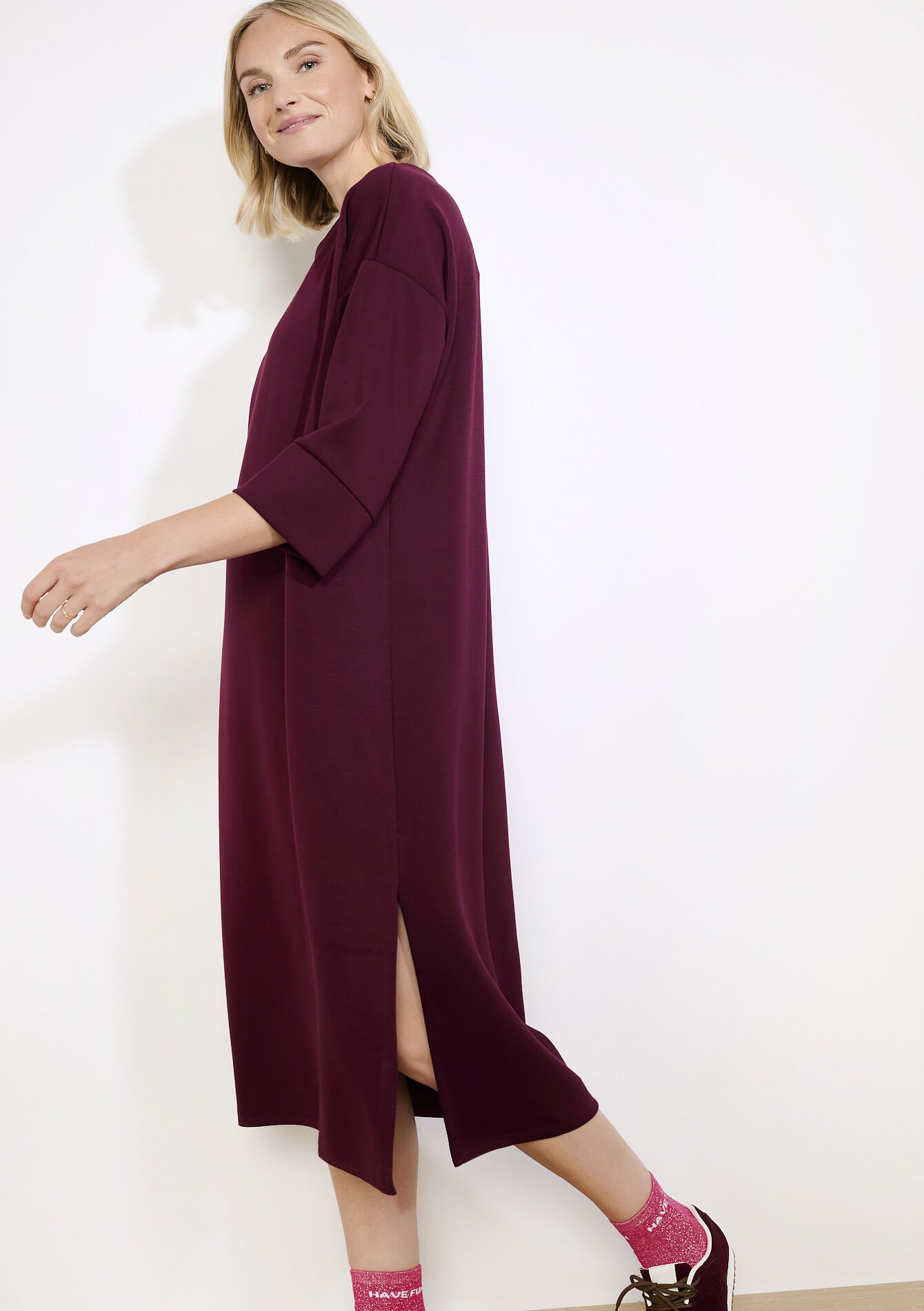 Casual sweaterjurk, , back