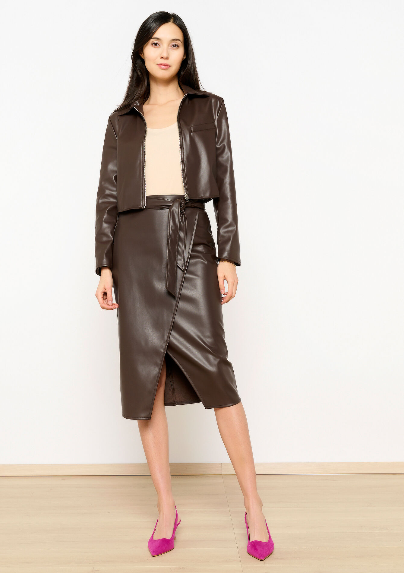 Jasje in imitatieleer, Jasje in imitatieleer - CAMEL BROWN - 09100899_3818