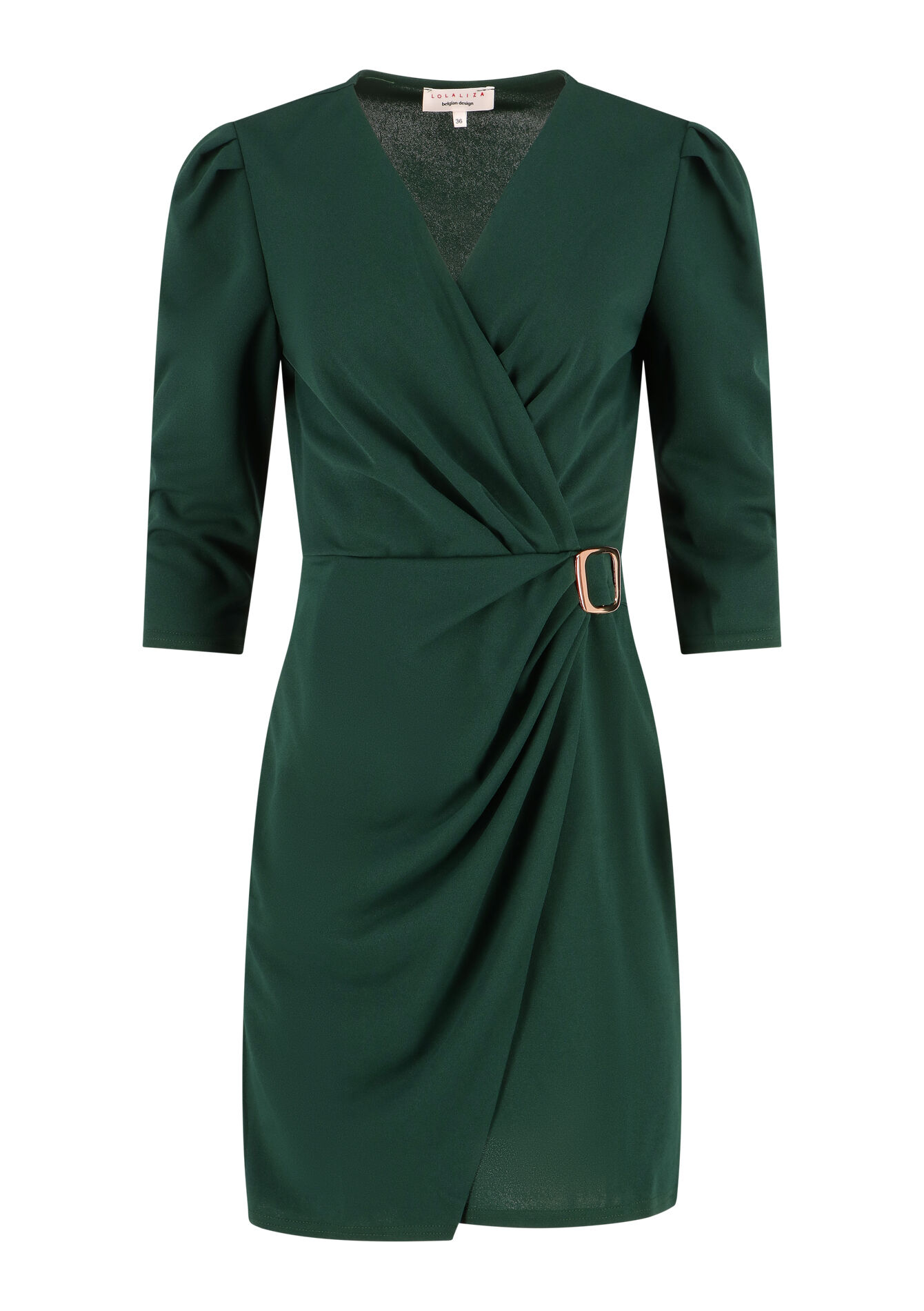 Robe cache-coeur avec boucle - BOTTLE GREEN - 08103379_1778