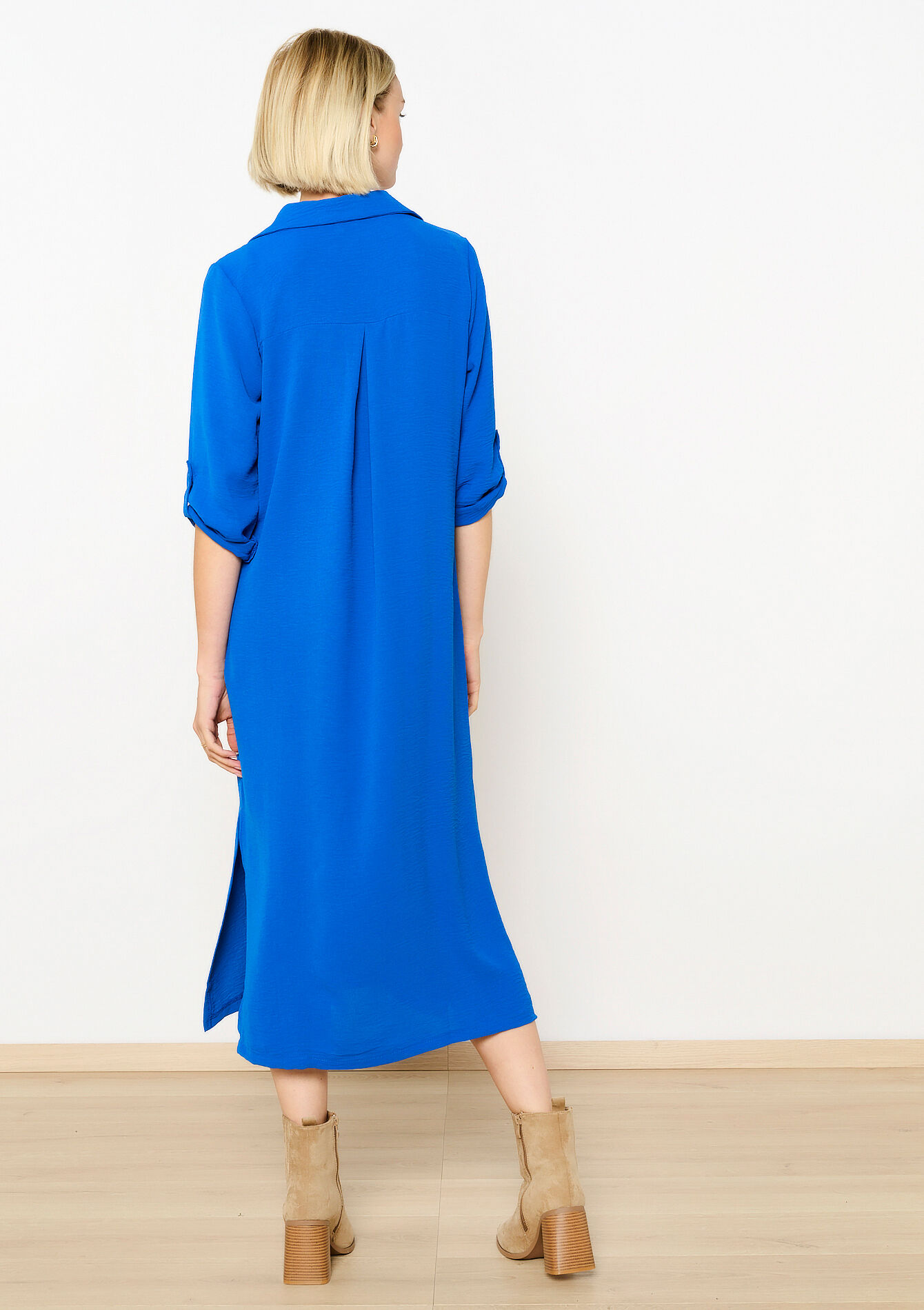 Midi shirt dress - ELECTRIC BLUE - 1119083