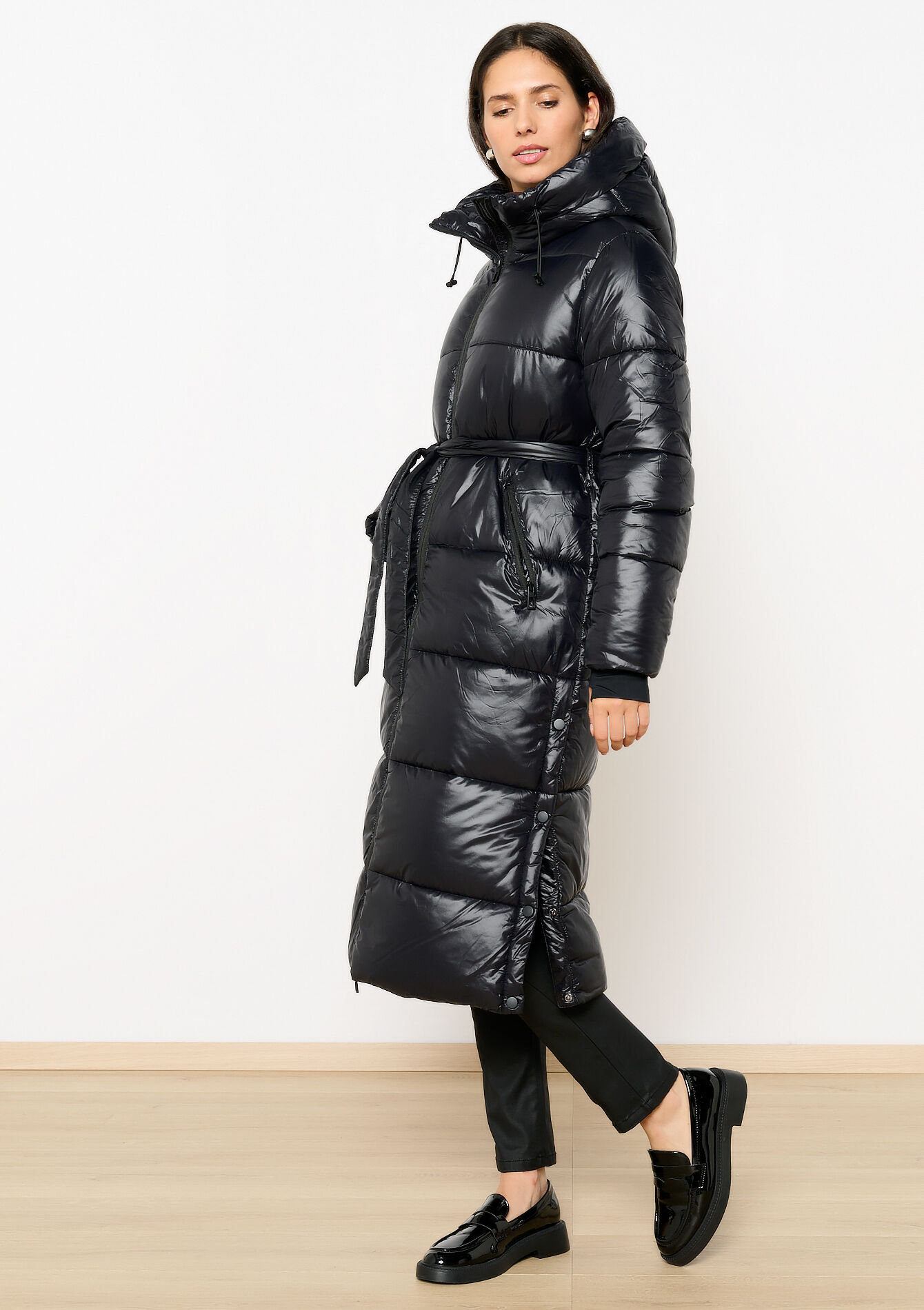 Manteau long matelassé, Manteau long matelassé - BLACK - 23000671_1119