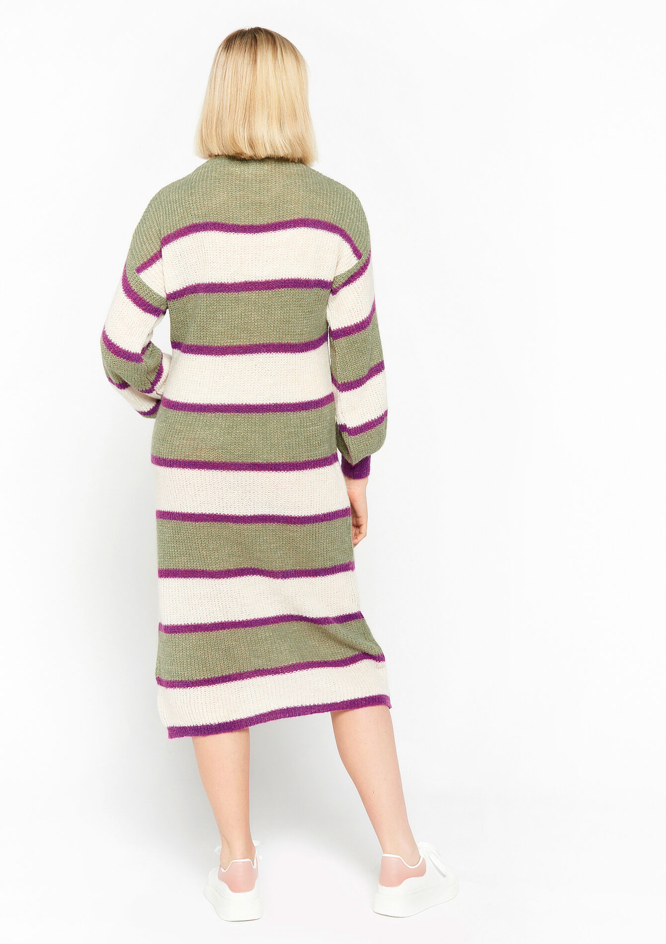 Maxi dress with colour block, Maxi dress with colour block - KHAKI FADED - 08601872_4326