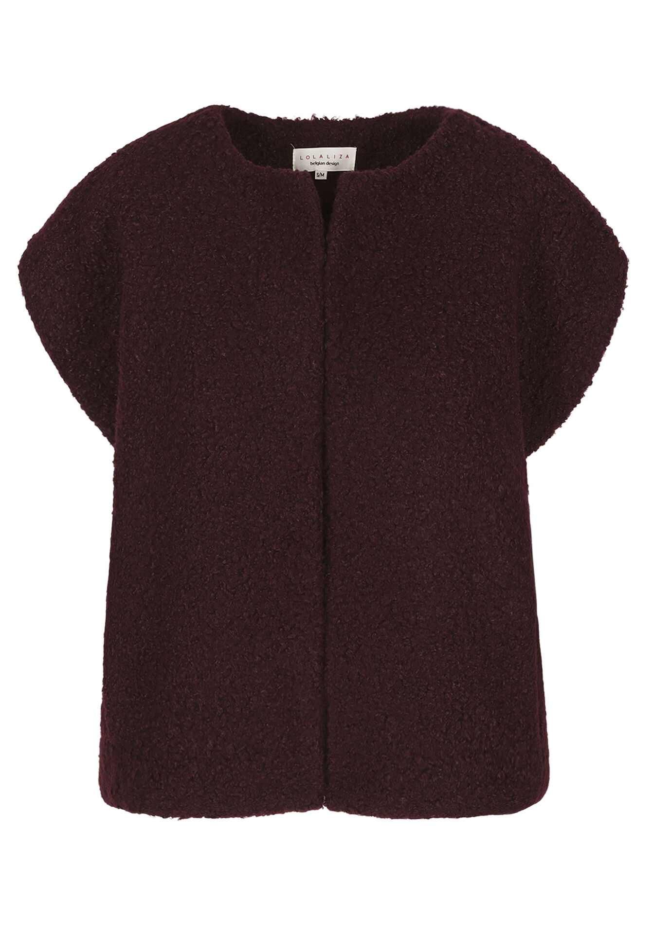 Mouwloos vest met structuur, Mouwloos vest met structuur - BORDEAUX WINE - 09001525_5514