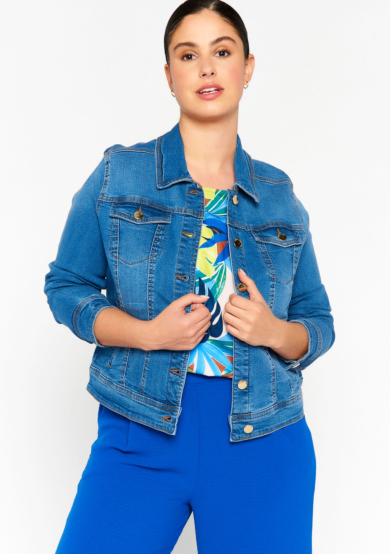 Denim jacket - BLUE BLEACHED - 09100674