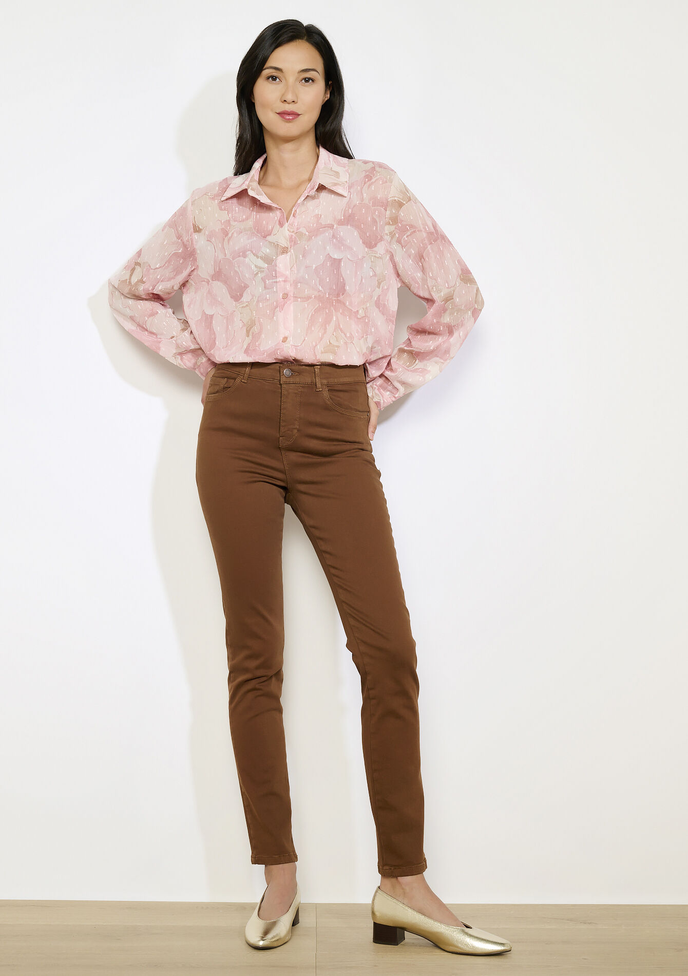 Luchtige bloemenblouse - COSMETIC PINK - 05702933_5733