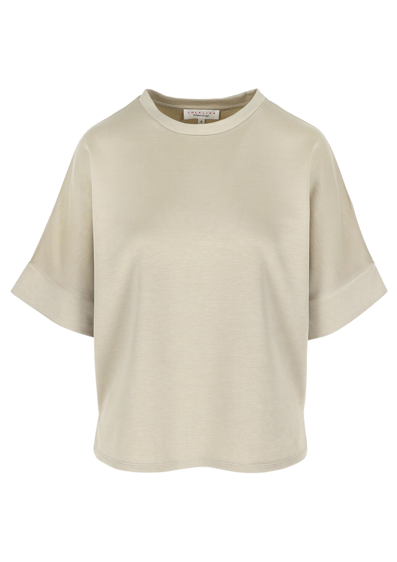 Modal T-shirt met ronde hals - TAUPE - 15100407_1021