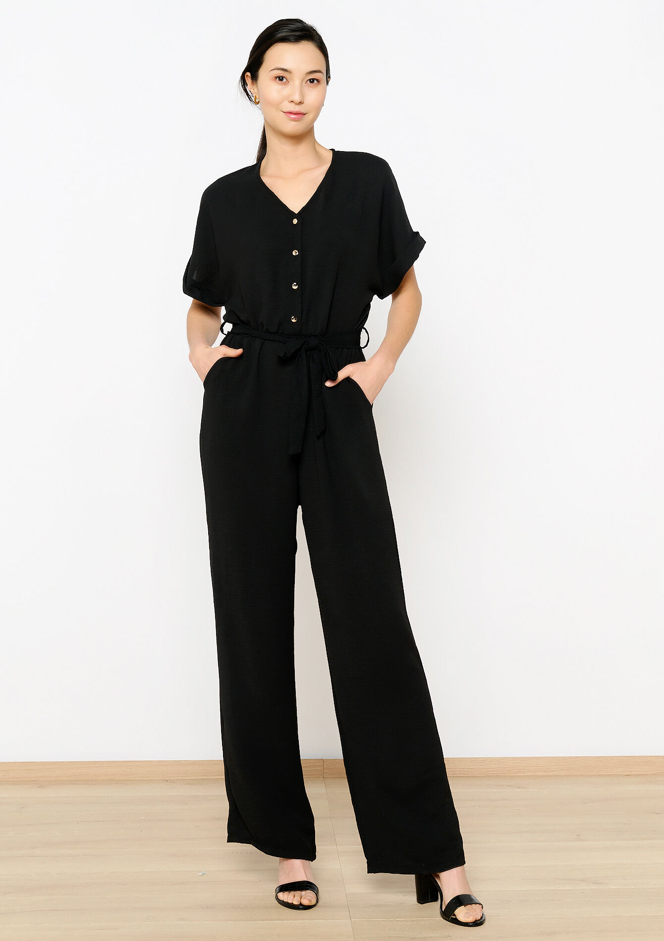 Combinaison avec lien à nouer - BLACK - 06004492_1119