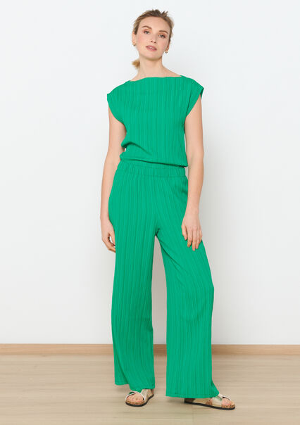 Pleated trousers - GREEN APPLE  - 06600829_1783