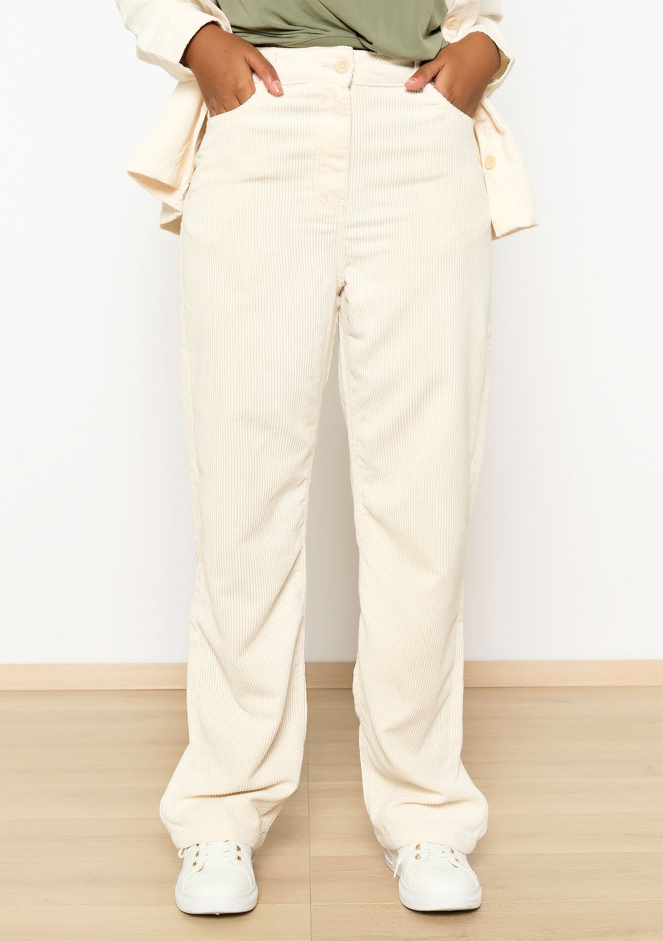 Corduroy broek, Corduroy broek - VANILLA WHITE - 06100627_1013