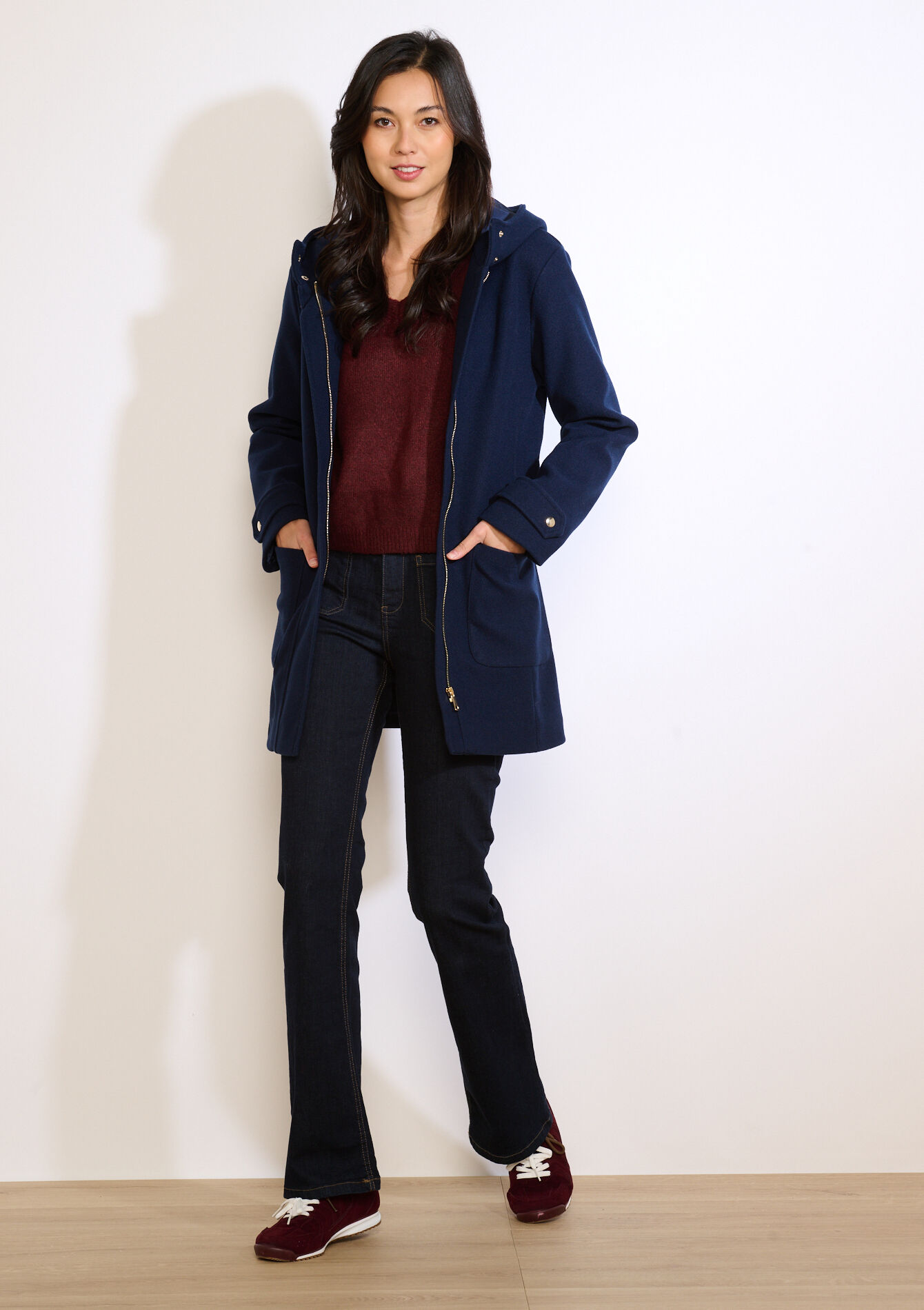 Mantel met capuchon, Mantel met capuchon - NAVY BASIC - 23000805_2723