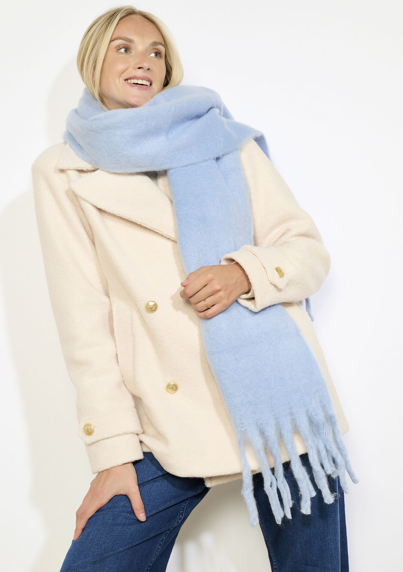 Lange effen sjaal, , hi-res