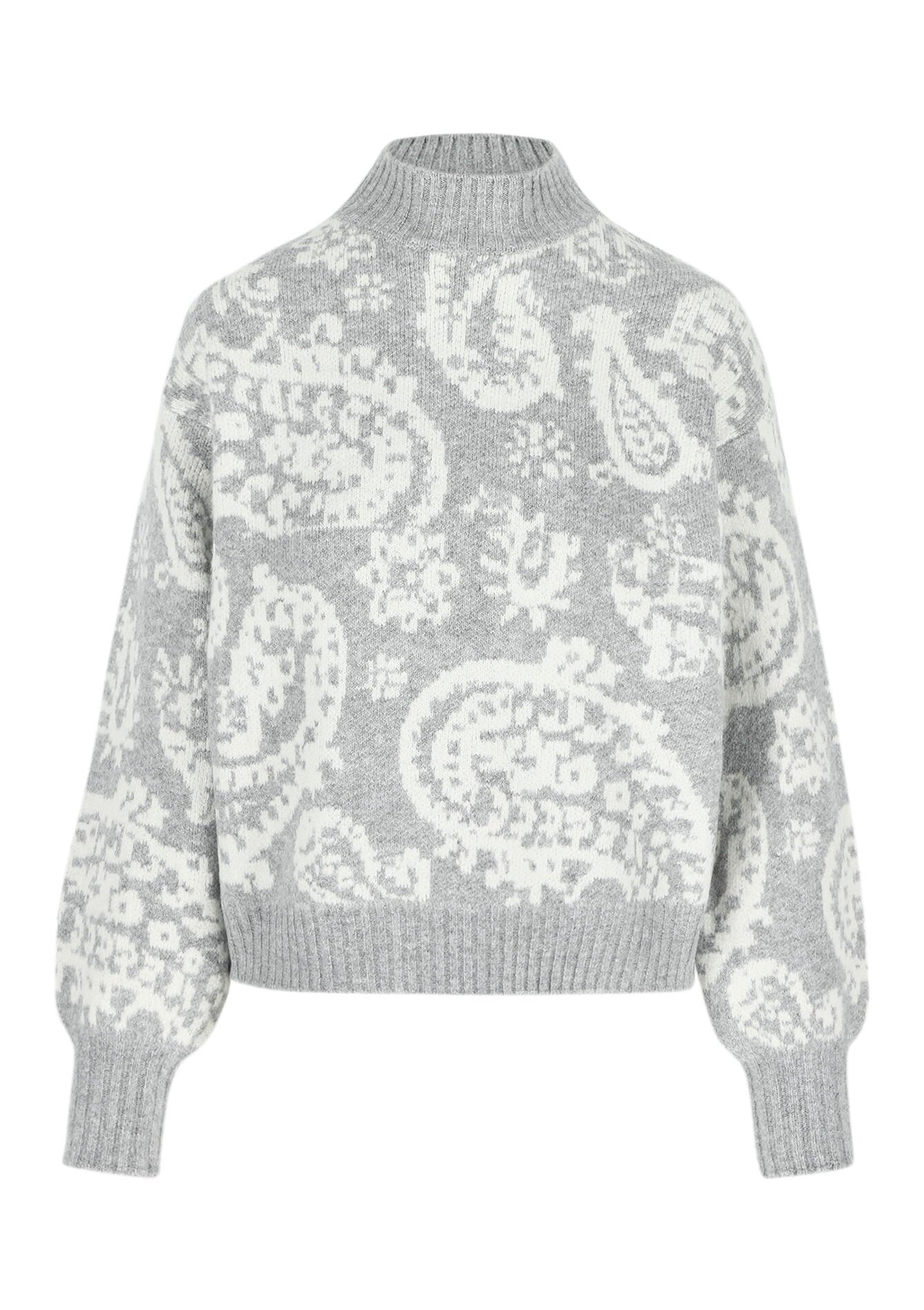 Trui met paisleyprint, Trui met paisleyprint - GREY MED MEL - 04006528_3507