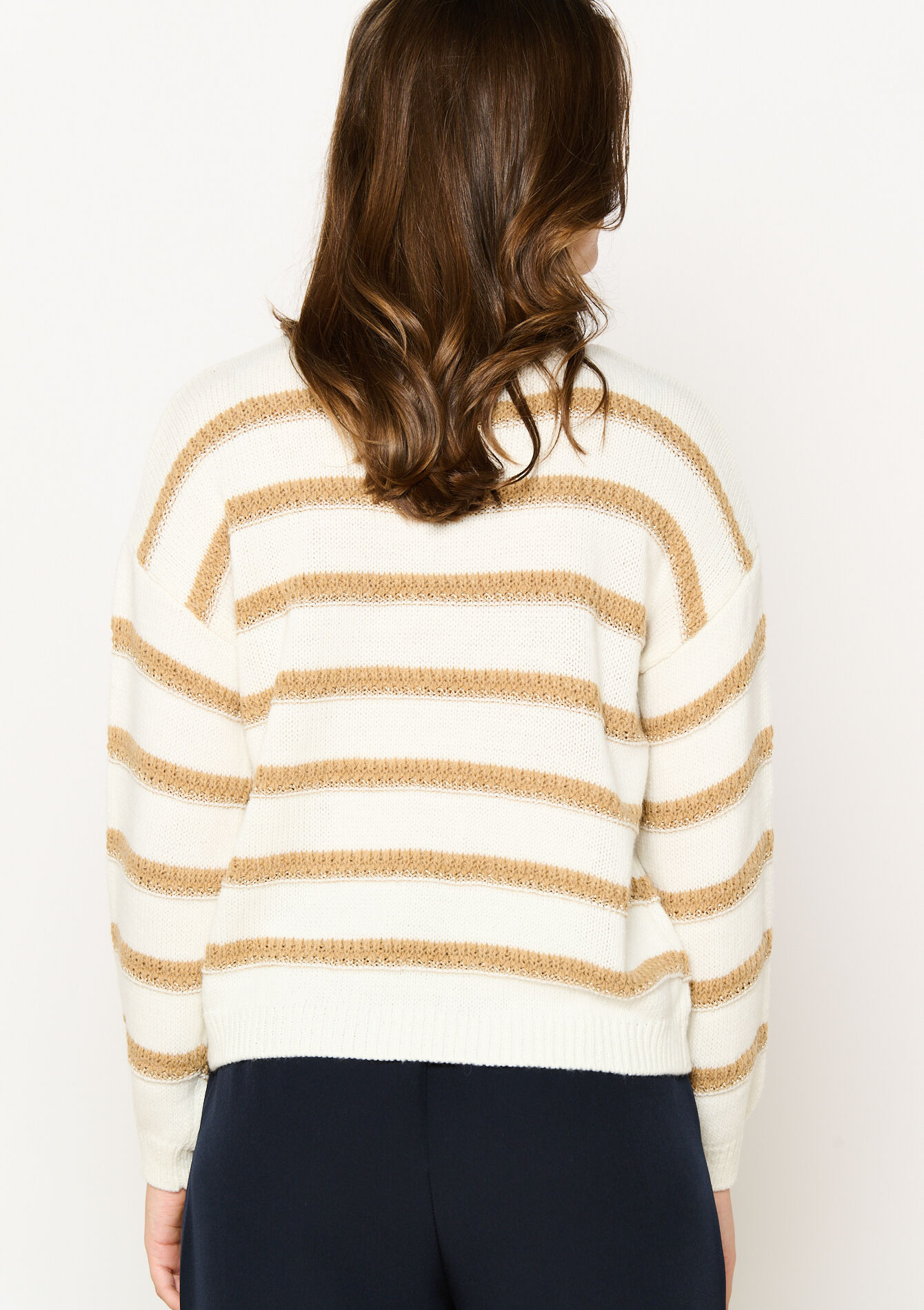 Pull à rayures à col bateau, Pull à rayures à col bateau - VANILLA WHITE - 04006774_1013