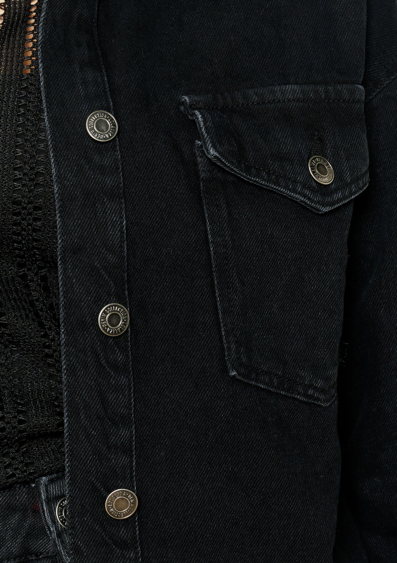 Korte denimjas, Korte denimjas - BLACK - 09100947_0503