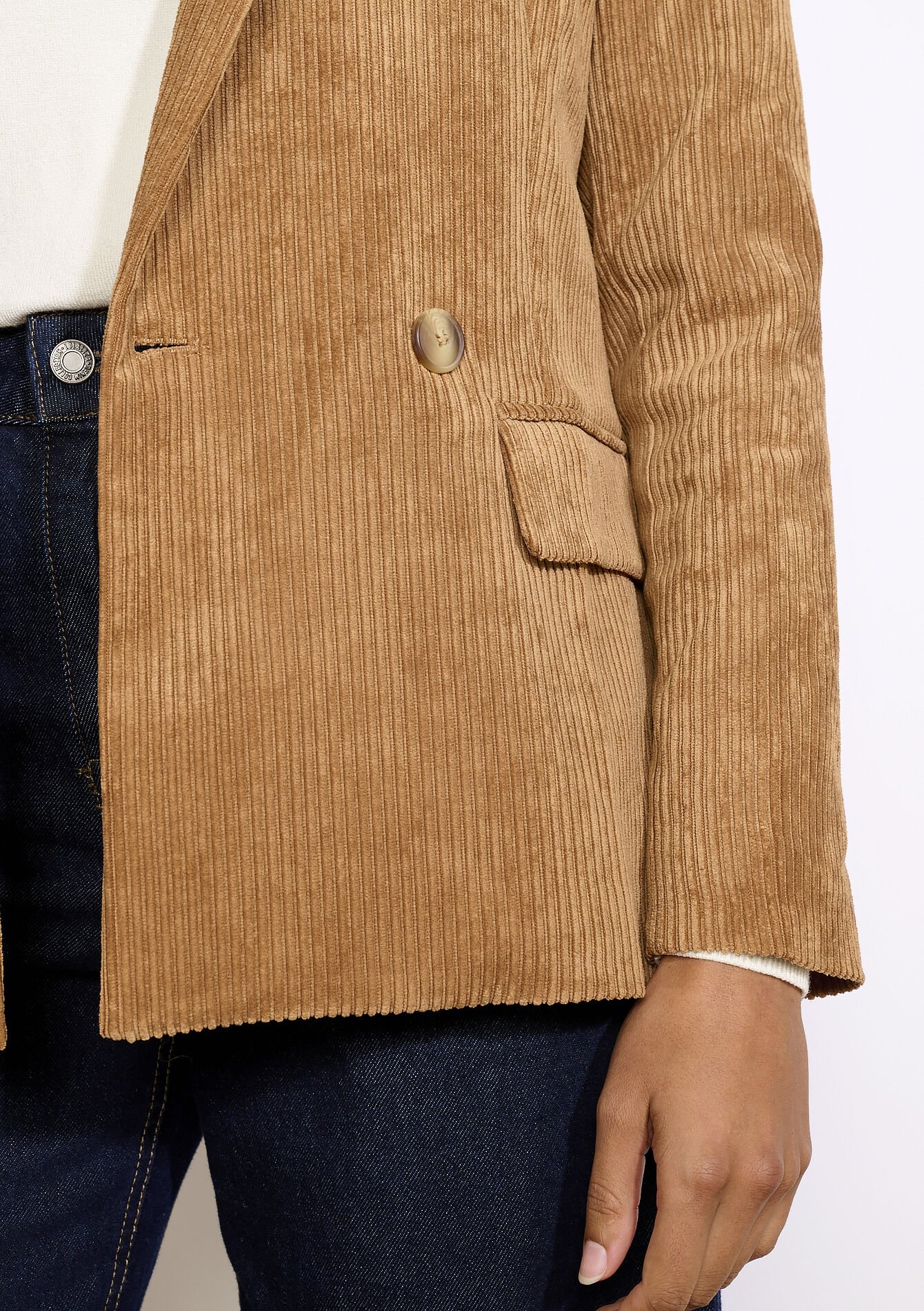 Getailleerde corduroy blazer, Getailleerde corduroy blazer - CARAMEL - 09101112_1953