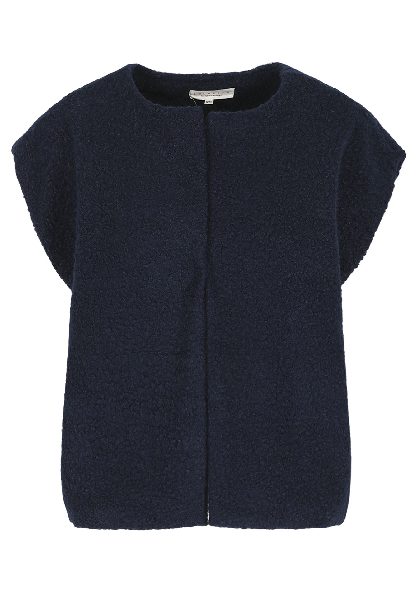 Mouwloos vest met structuur - NAVY BASIC - 09001525_2723