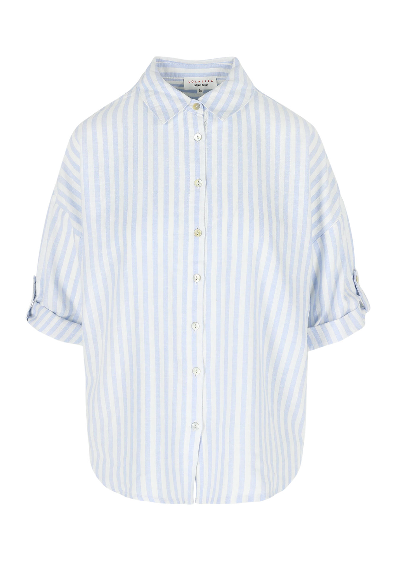 Losvallend gestreept hemd - BLUE PASTEL - 05702670_3003