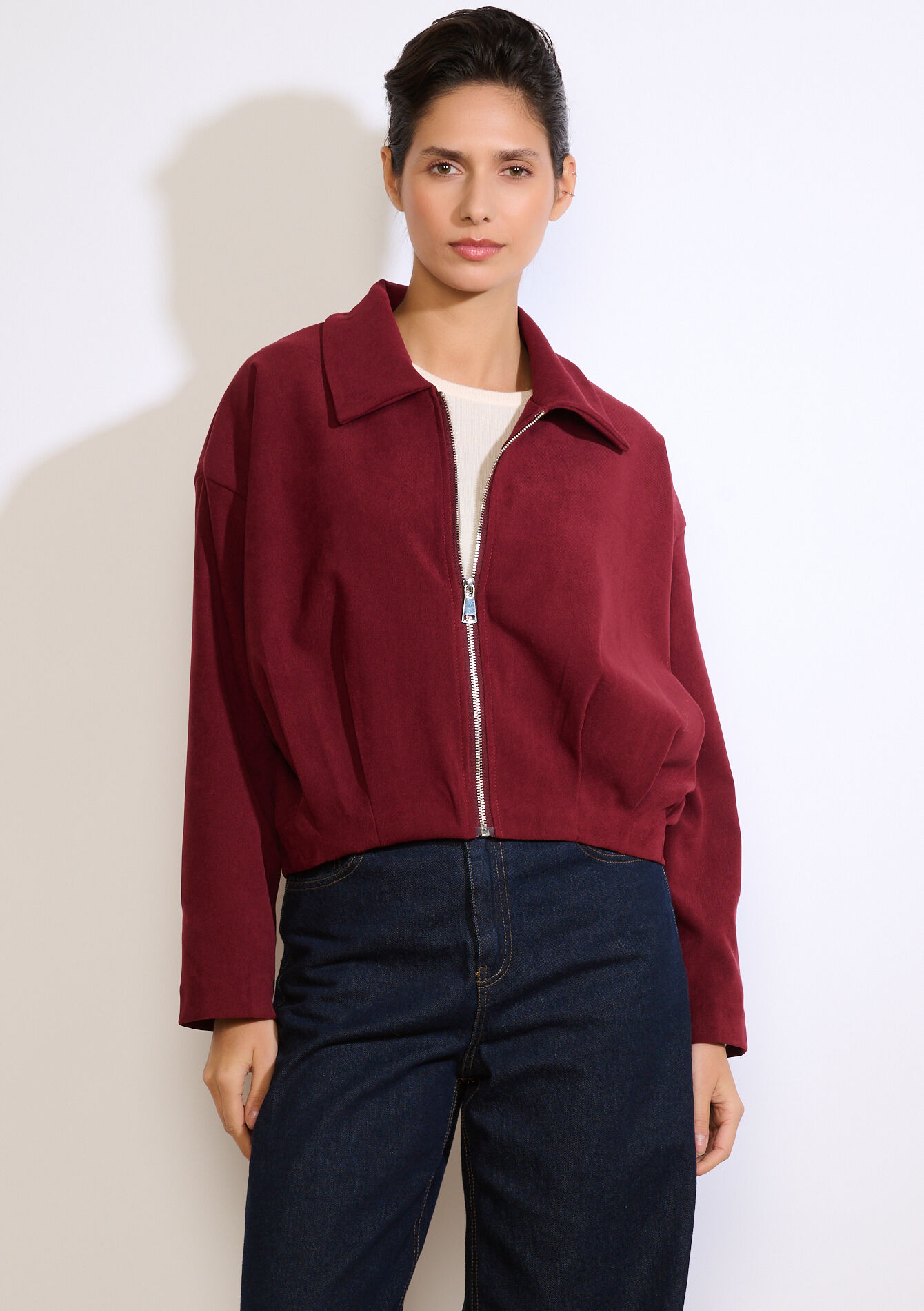 Korte ribfluwelen jas, Korte ribfluwelen jas, , back