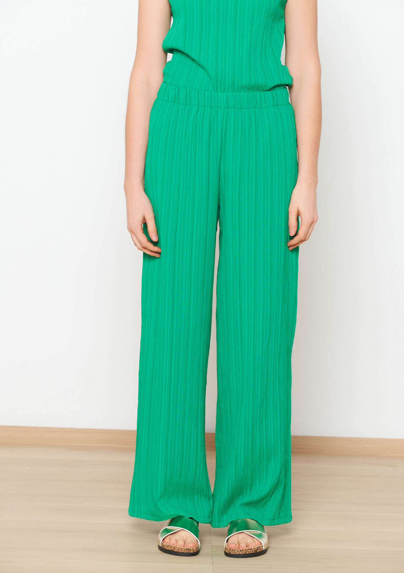 Broek met plissé, Broek met plissé - GREEN APPLE - 06600829_1783