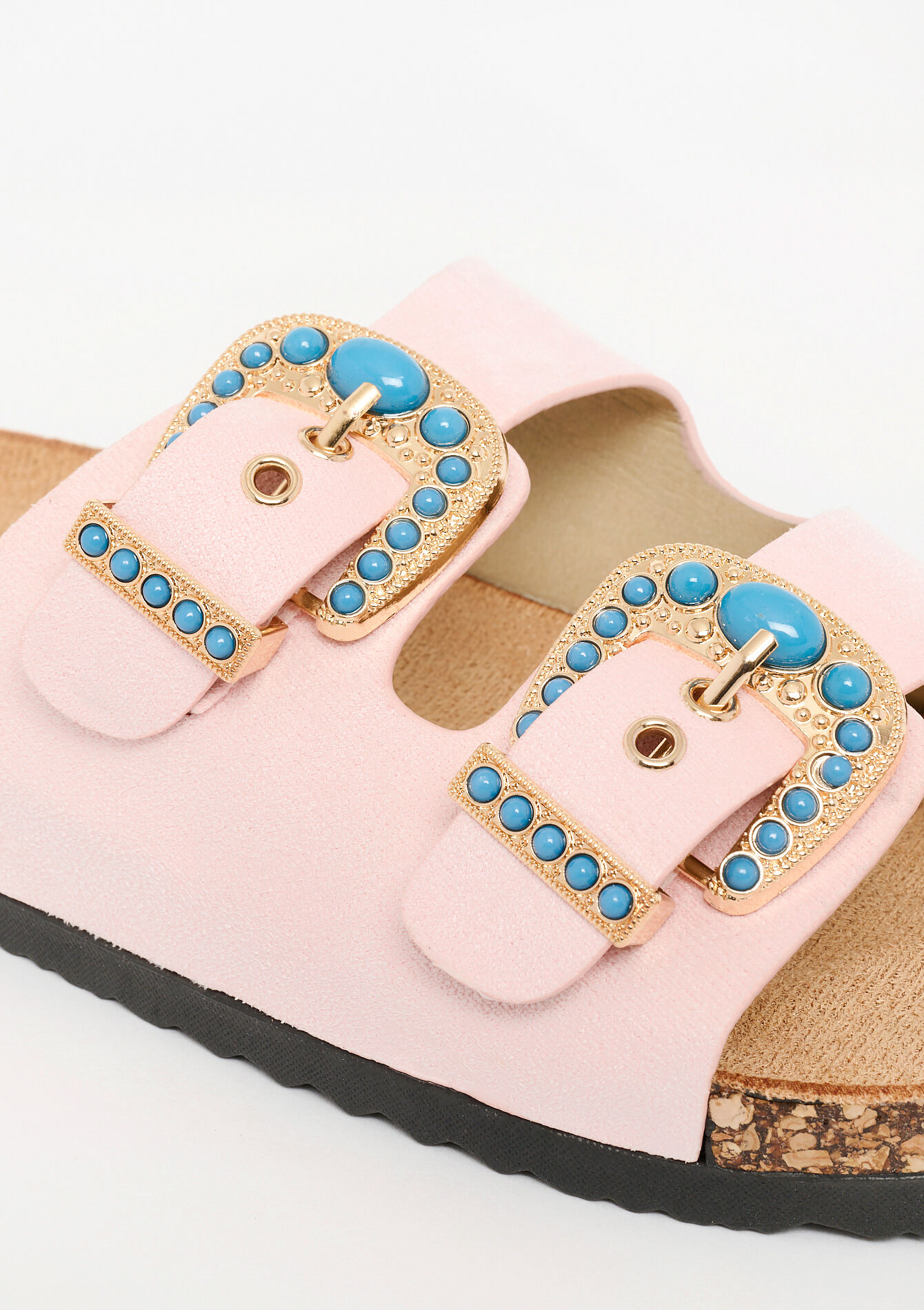 Sandalen met siergespen - NUDE PINK - 13000856_1301