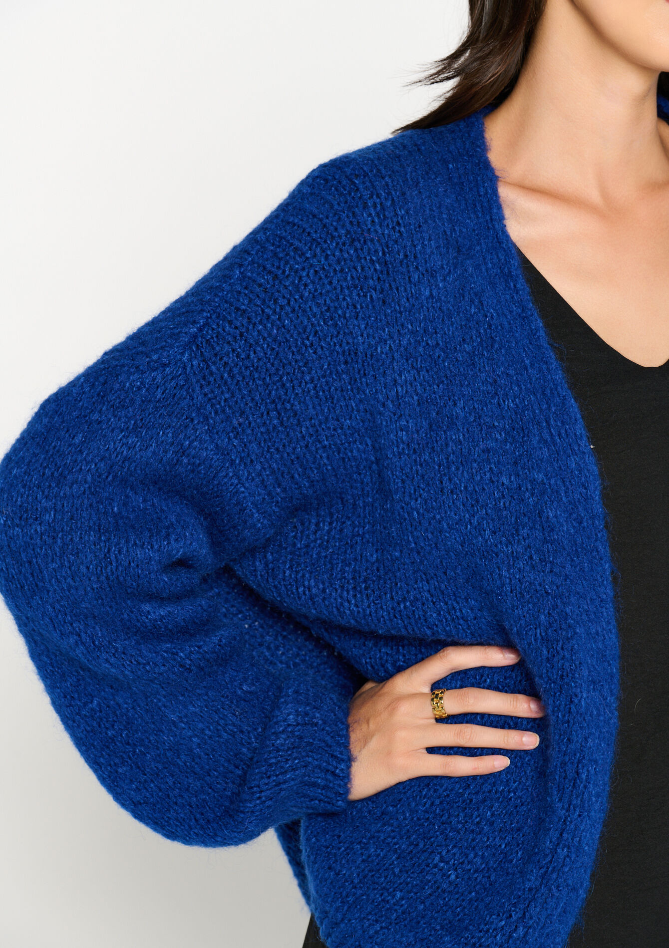 Open cardigan - ELECTRIC BLUE - 04101099_1619