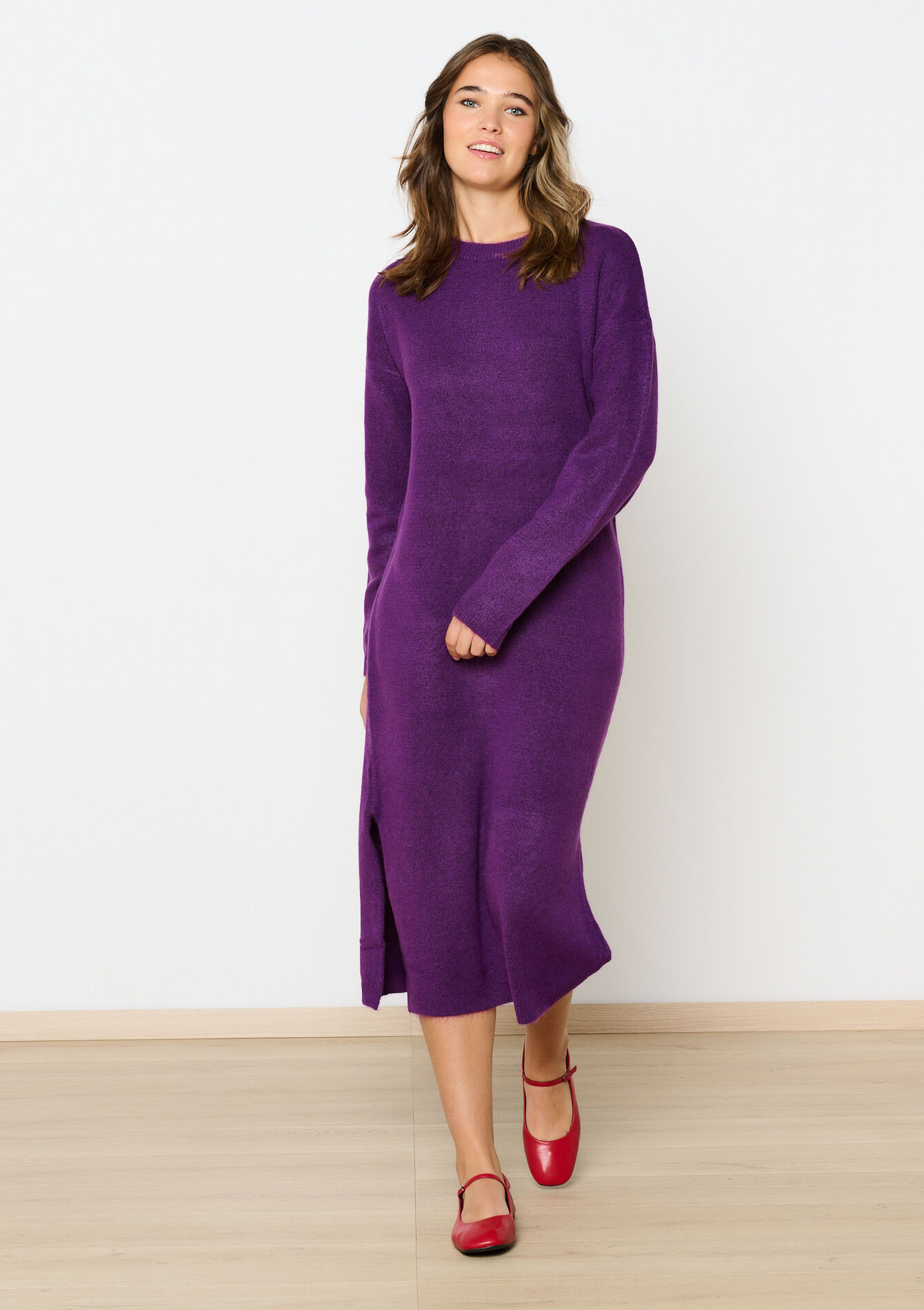 Midi trui-jurk - PURPLE - 08103551_5902