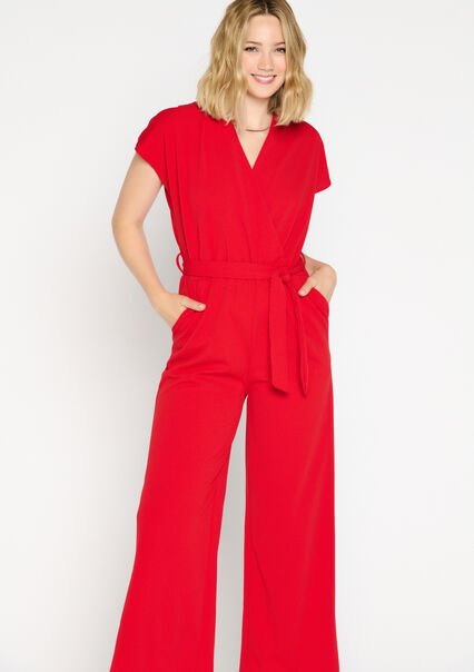 Plain jumpsuit - REAL RED - 06004411_1393