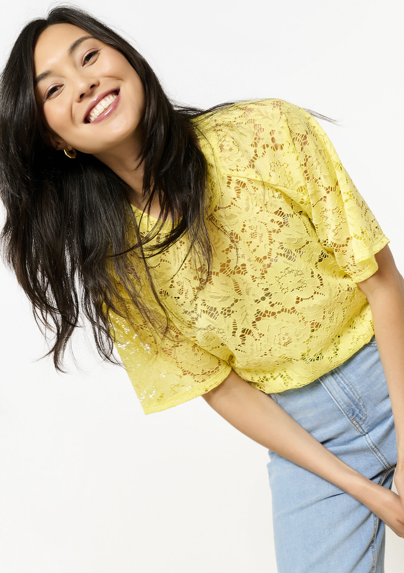 Romantische kanten top, Romantische kanten top, , back