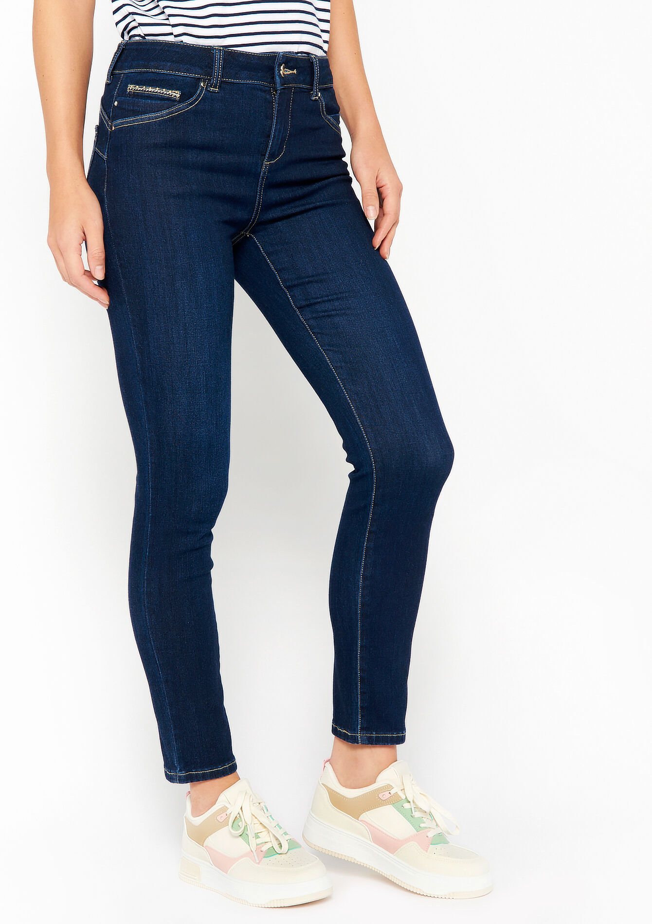 Jean skinny effet push-up, Jean skinny effet push-up - DARK BLUE - 22000426_0501
