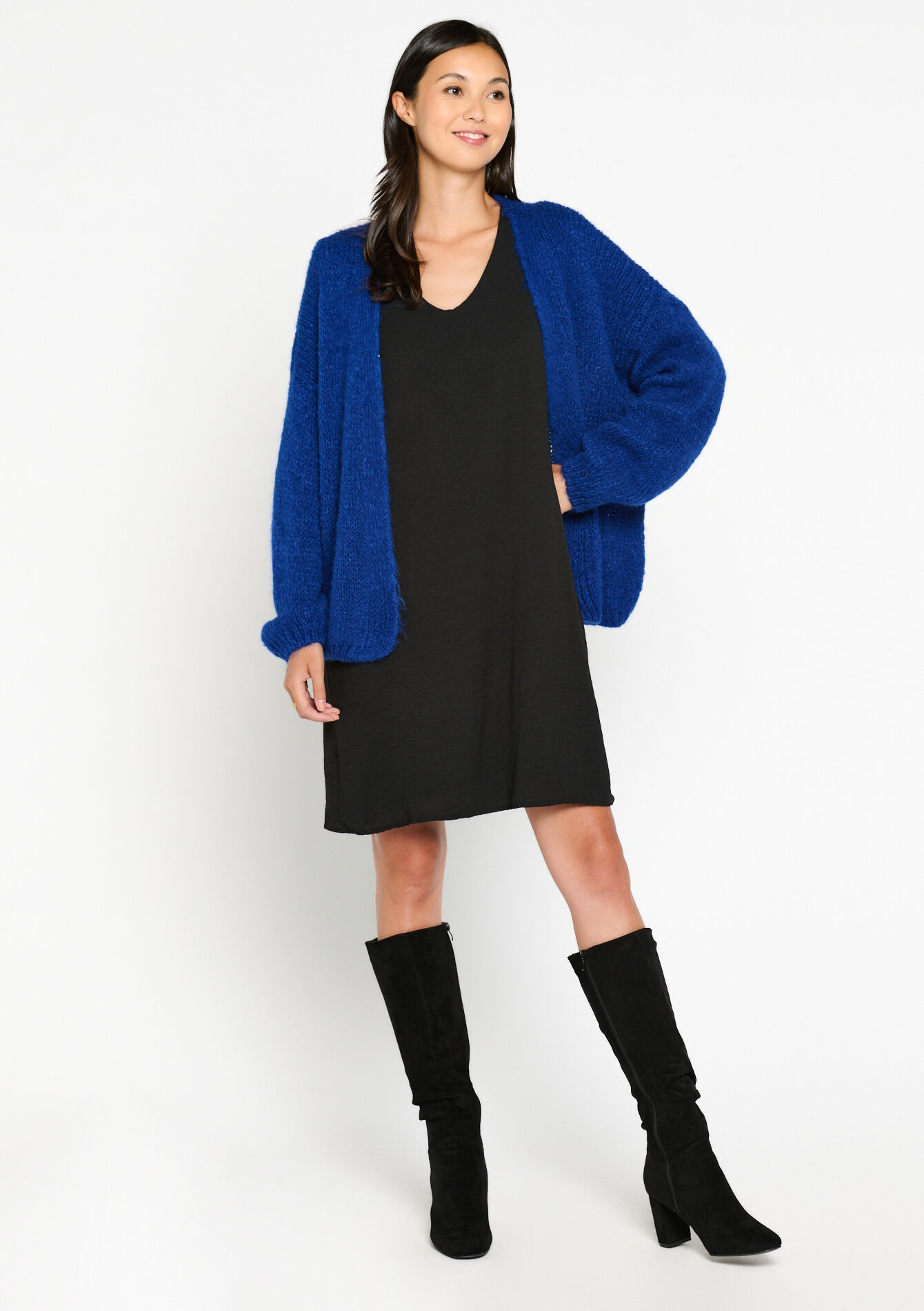 Open cardigan - ELECTRIC BLUE - 04101099_1619