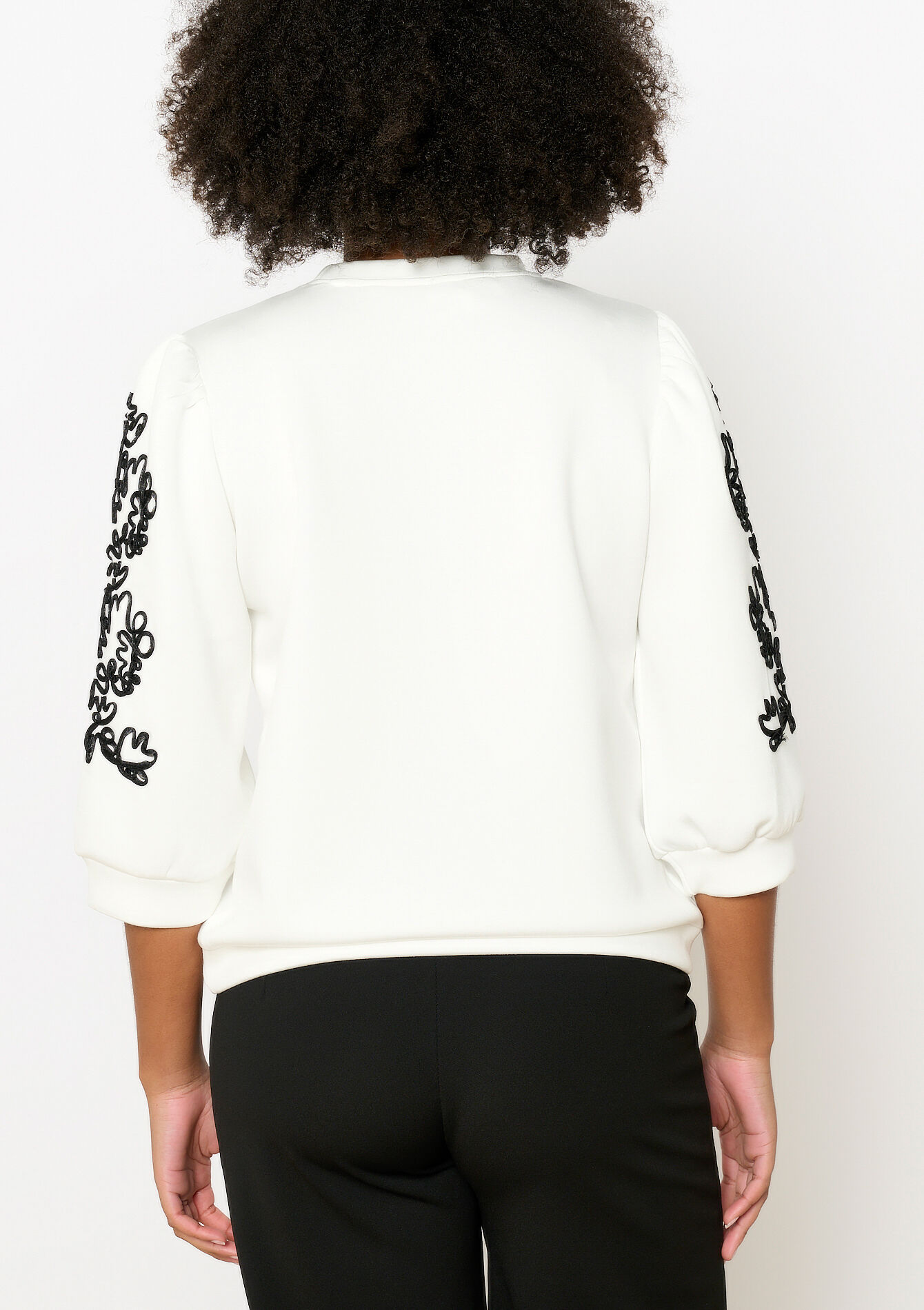 Sweatshirt met ballonmouwen, Sweatshirt met ballonmouwen - ELECTRIC BLUE - 03001761