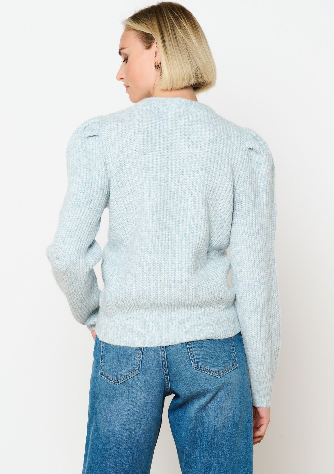 Pullover en maille torsadée avec lurex, Pullover en maille torsadée avec lurex - BLUE PASTEL - 04006542_3003