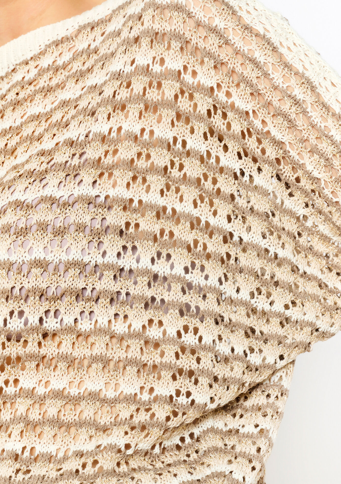 Pullover en crochet, Pullover en crochet - CHAMPAGNE SAND - 04006634