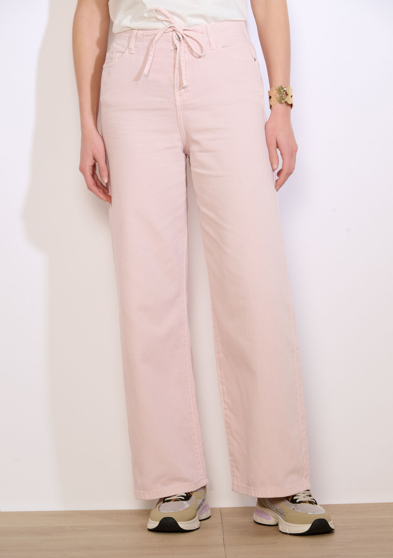 High waist wide leg jogpant, High waist wide leg jogpant - LIGHT PINK - 06004662_1303