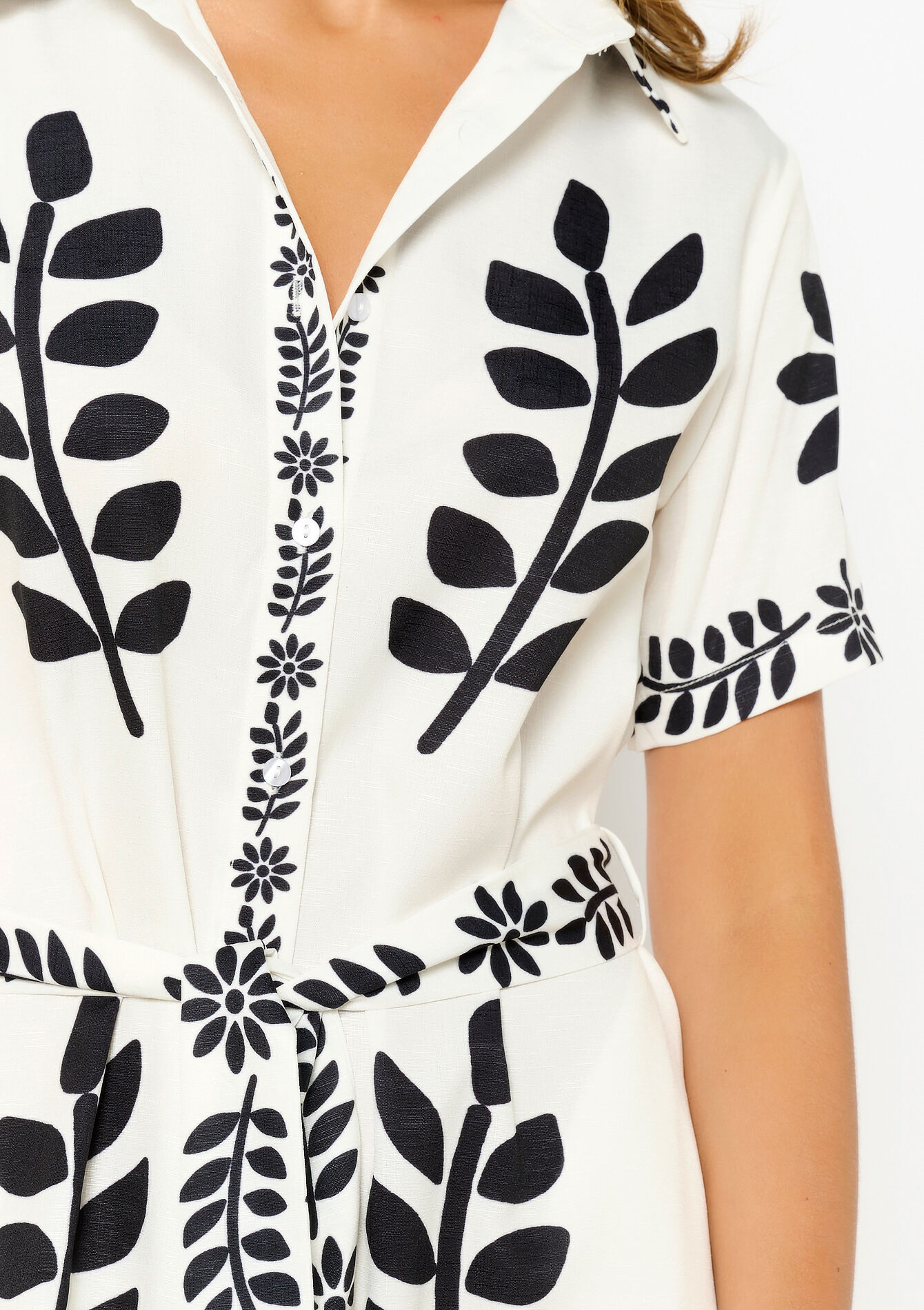 Hemdjurk met print, Hemdjurk met print - OPTICAL WHITE - 08103802_1019