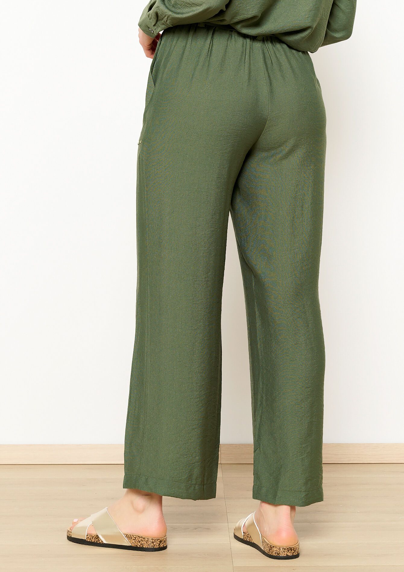 Broek met studs, Broek met studs - KHAKI MED - 1101611