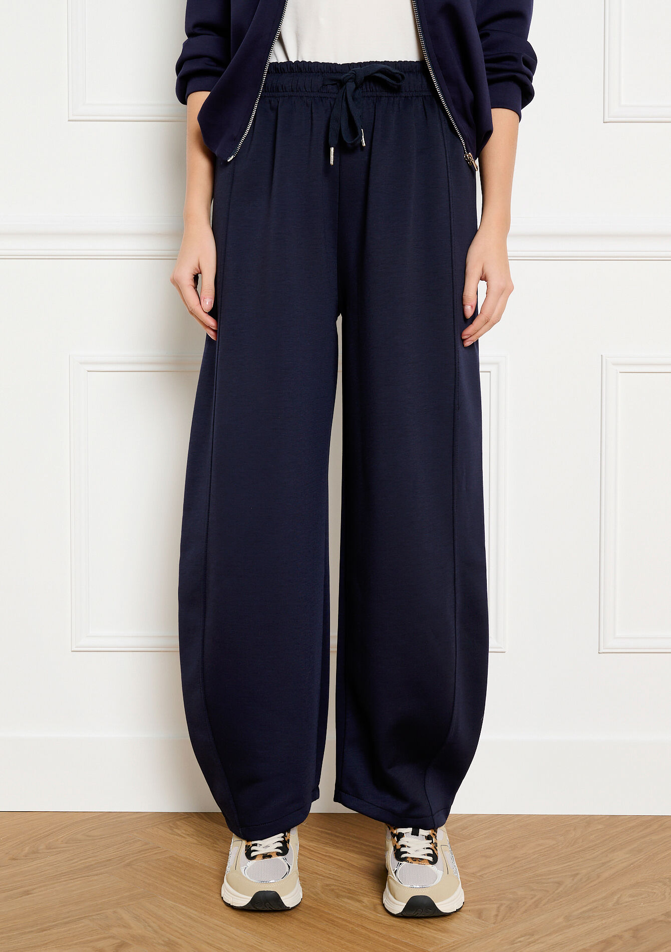 Relaxed jogging trousers - NAVY BASIC - 15100433_2723