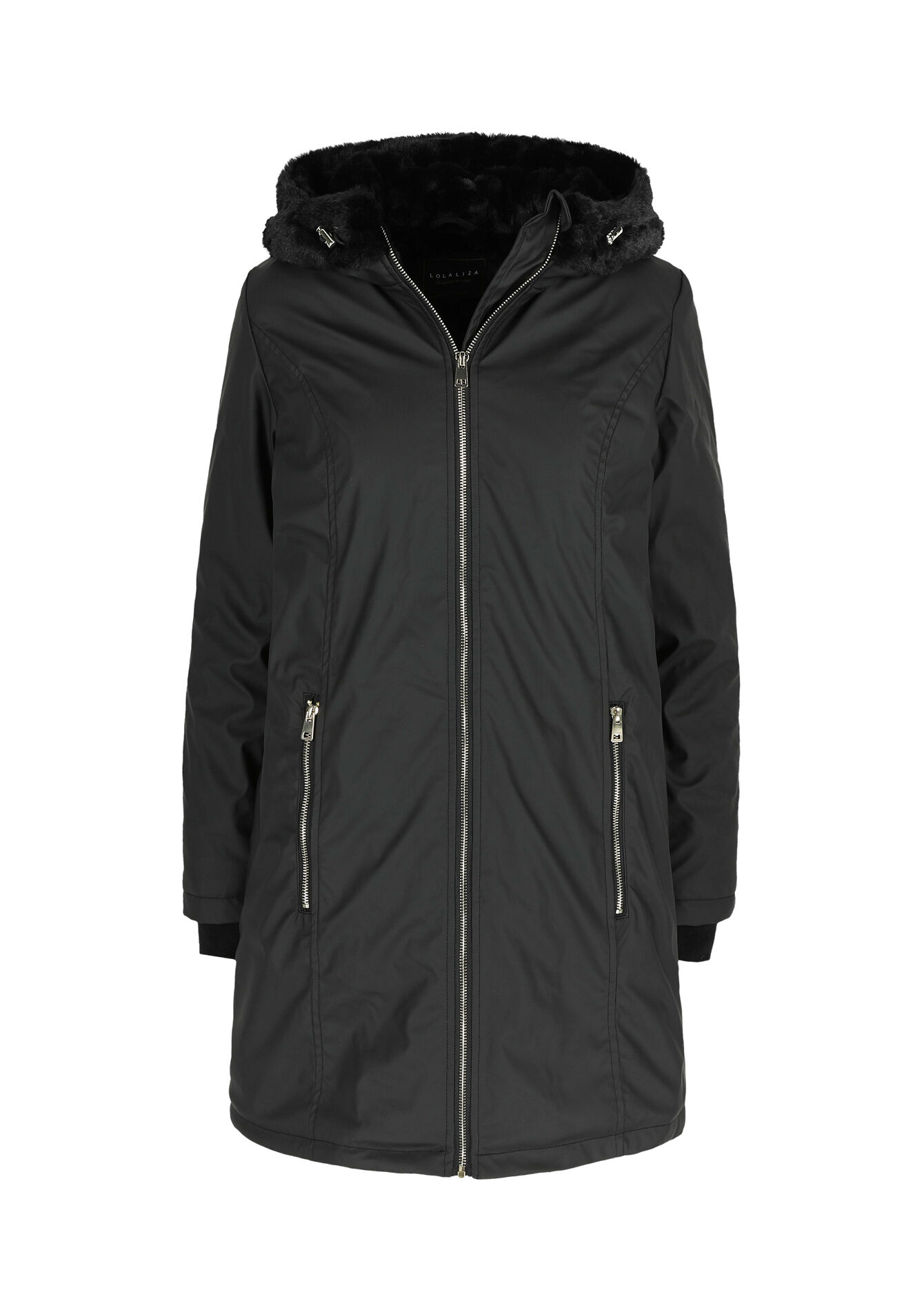 Parka matelassée avec fausse fourrure - BLACK - 1079248