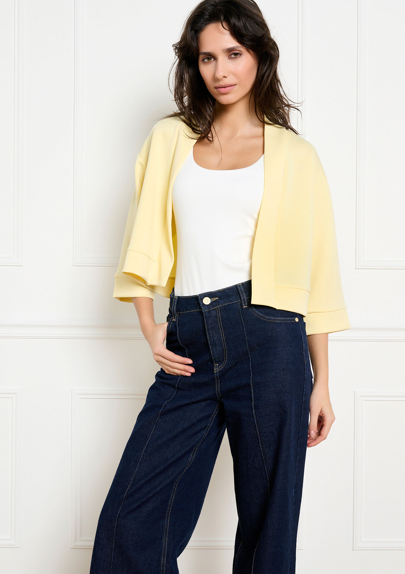 Veste structurée - YELLOW PASTEL - 09001529_5004