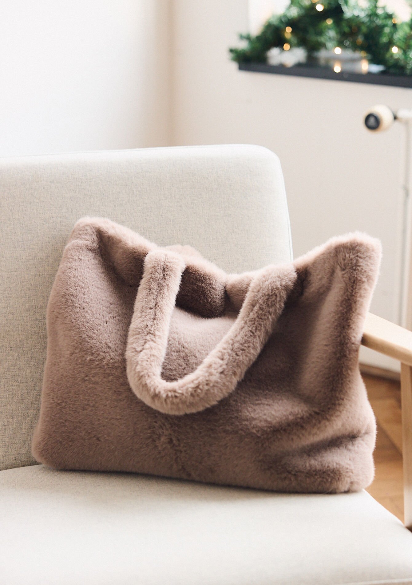 Fluffy draagtas, Fluffy draagtas - LT TAUPE MEL - 14001793_1033