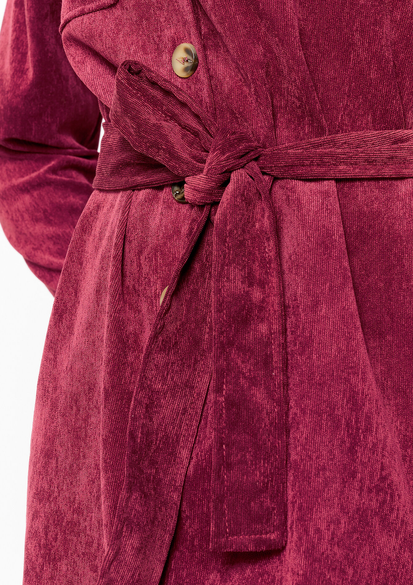 Robe-chemise en velours , Robe-chemise en velours - BORDEAUX WINE - 08103412_5514