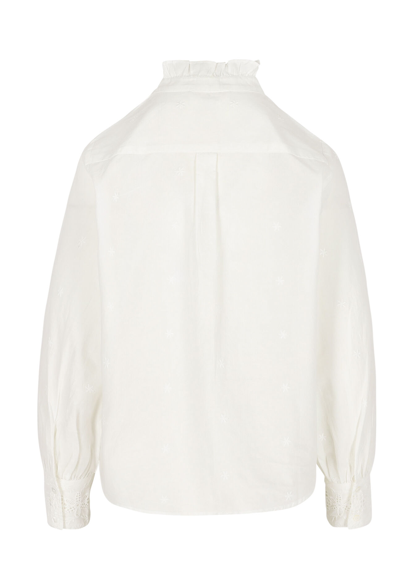 Elegante witte blouse met broderie - OPTICAL WHITE - 05702953_1019