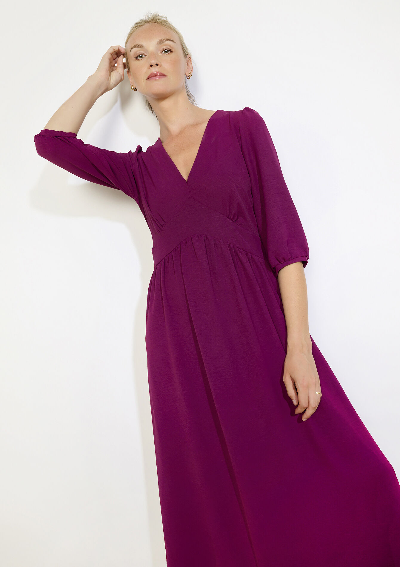 Soepele midi-jurk, Soepele midi-jurk, , front