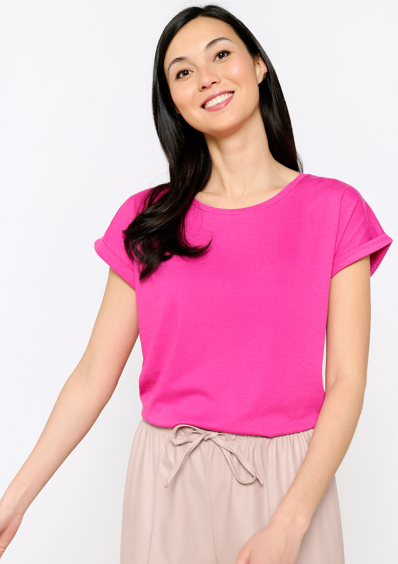 Basic T-shirt, Basic T-shirt - FUCHSIA - 02301493_5626