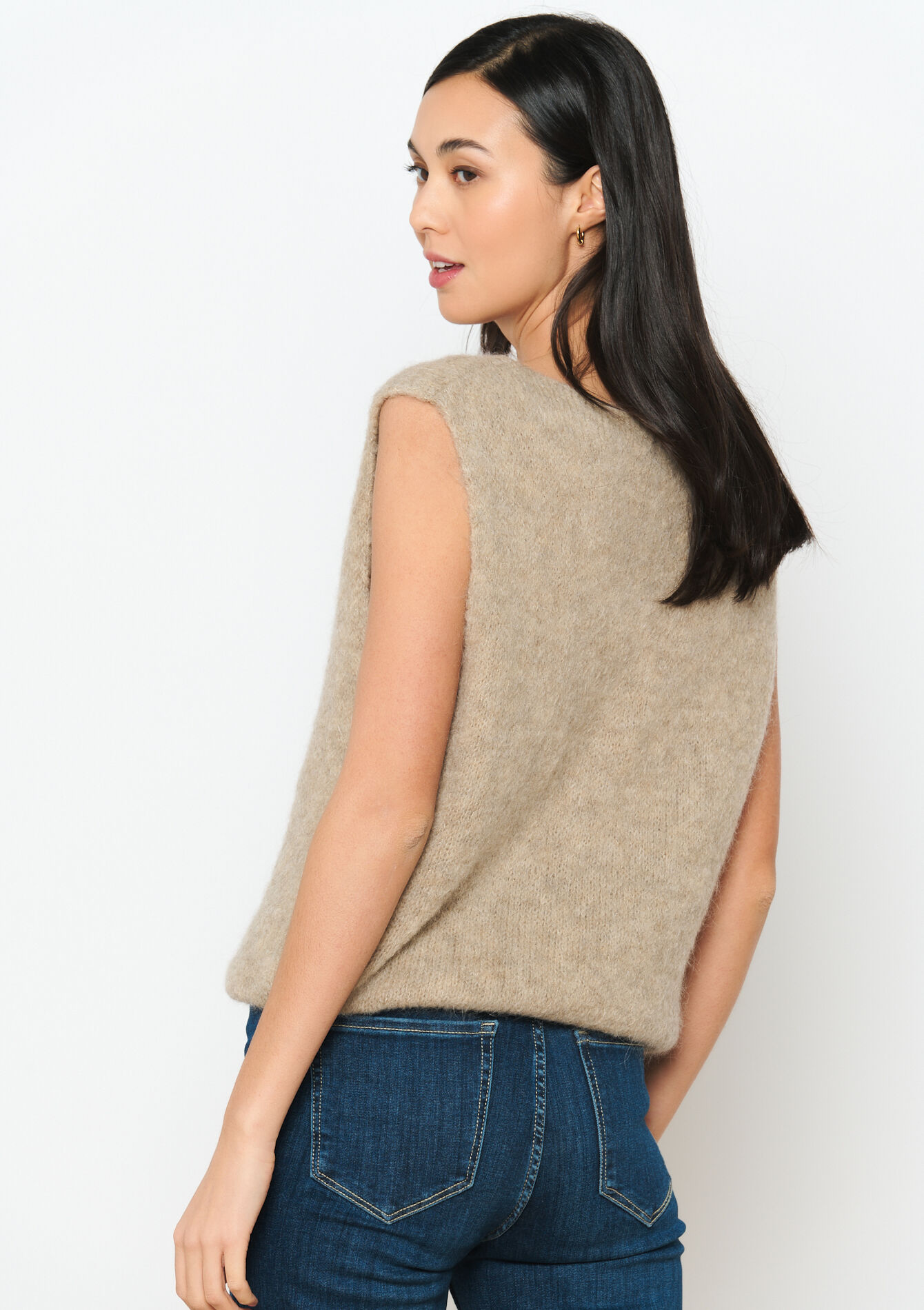 Oversized tank top, Oversized tank top - BEIGE MEL - 1098045