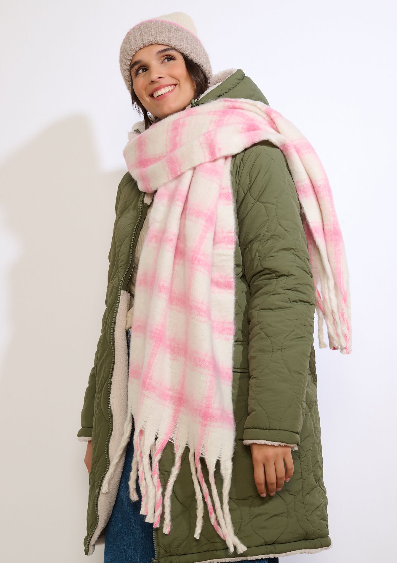 Luchtige geruite sjaal, Luchtige geruite sjaal, , detail_model