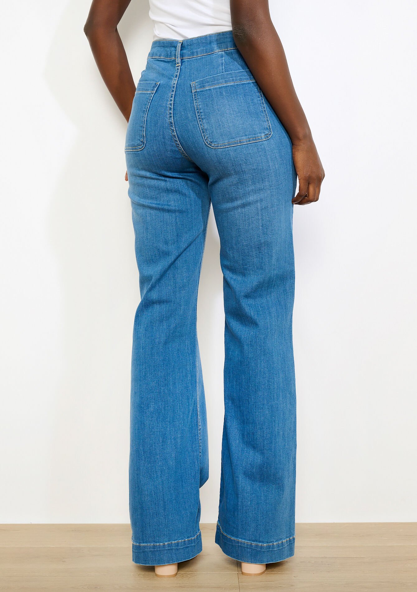 Jean large taille haute - MEDIUM BLUE - 22000658_0500