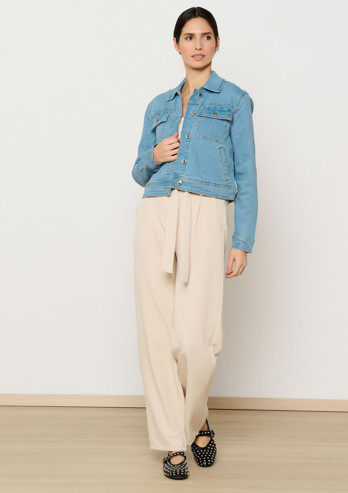 Denim jacket, Denim jacket - BLUE BLEACHED - 09100982_0502