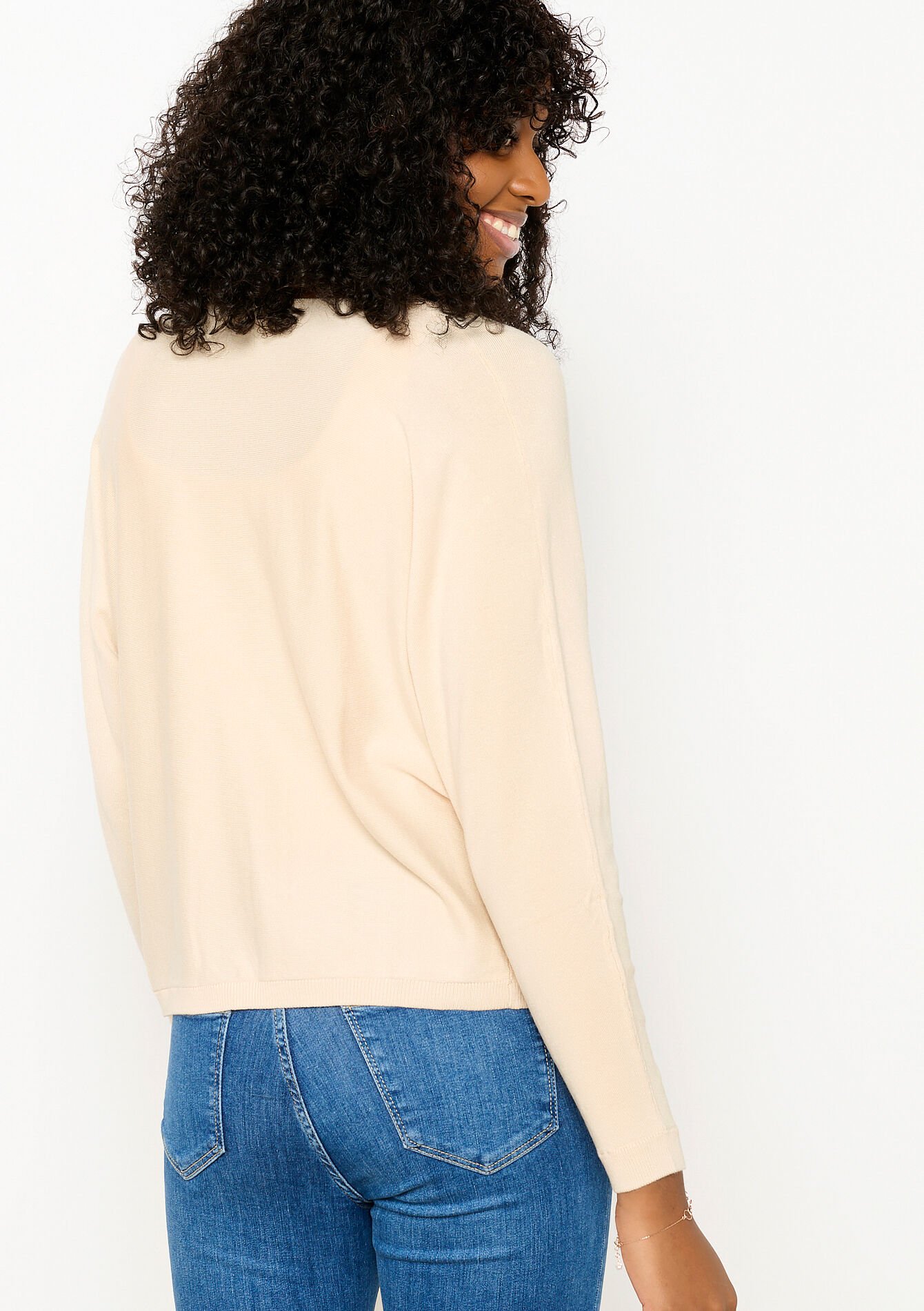 Cardigan met vleermuismouwen, Cardigan met vleermuismouwen - LT BEIGE - 04101083_2527